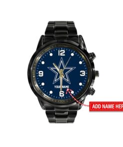 Dallas Cowboys Black Stainless Steel Watch