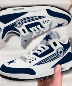 Dallas Cowboys White Genuine Leather JD03 Shoes