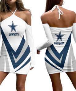 Dallas Cowboys Halter Lace-Up Dress